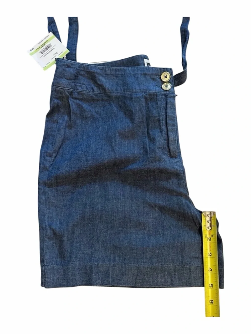 NWT Anne Klein Chambray Wrap Shorts Blue Tie Waist Size 4 Short
